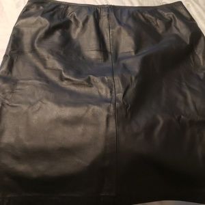 Nine West Black Leather Skirt size 14